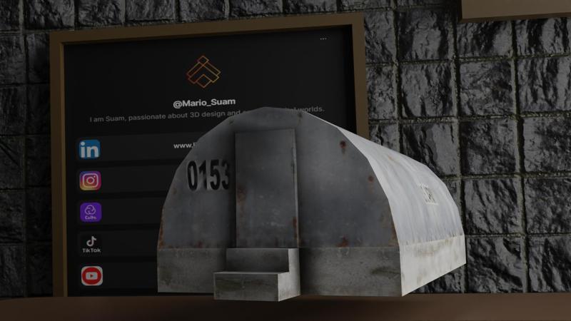 🛡️ Mini Military Bunker 3D – U.S. Army Shelter