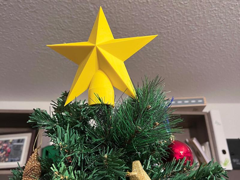 Christmas tree treetop star