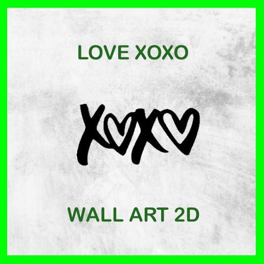 LOVE XOXO WALL ART 2D