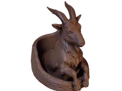 Cute Goat Desktop Decor / Farm Animal Sculpture