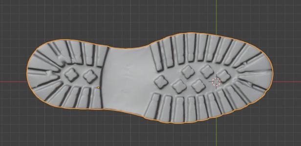 Shoe sole, doll's imprint, casting