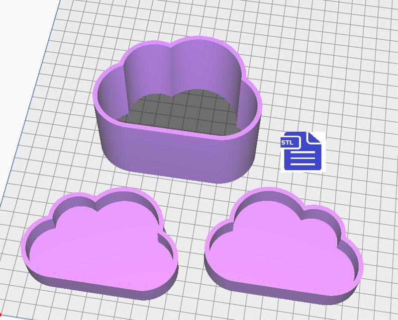 3pc Cloud Bath Bomb Mold