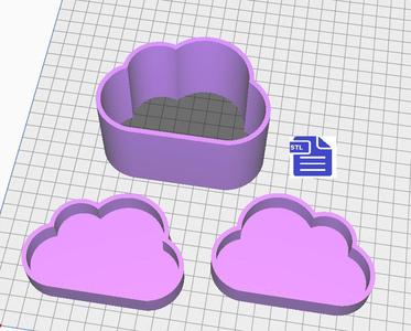 3pc Cloud Bath Bomb Mold