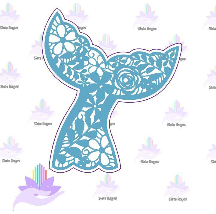 Little Mermaid Cookie Cutter / Mermaid Tail mandala 9cm