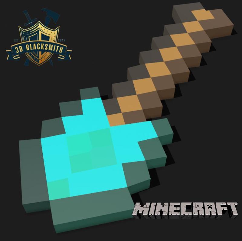 Minecraft Diamond  Shovel ( 1/1 Scale )