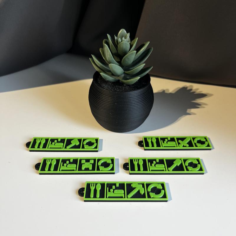 MINECRAFT EAT, SLEEP, MINE, REPEAT KEYCHAIN PACK