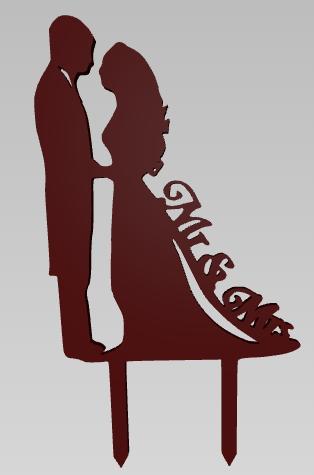 Elegant Mr. & Mrs. Wedding Cake Topper - Perfect for Weddings and Anniversaries