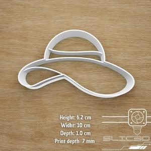 BEACH HAT COOKIE CUTTER, BEACH COOKIE CUTTER, SUMMER COOKIE CUTTER