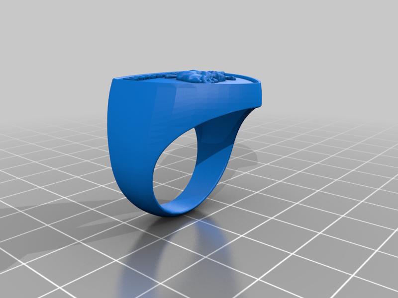 Lamborghini-embossed jewelry ring 