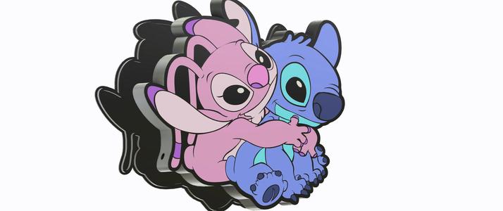 Stitch and Angel Lightbox