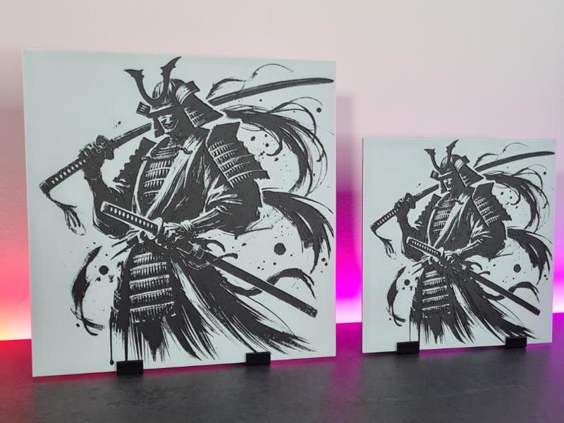 Samurai Black & White - Hueforge