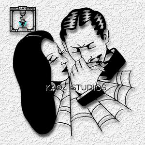 Adams family wall art Morticia and Gomez Wall Decor halloween art