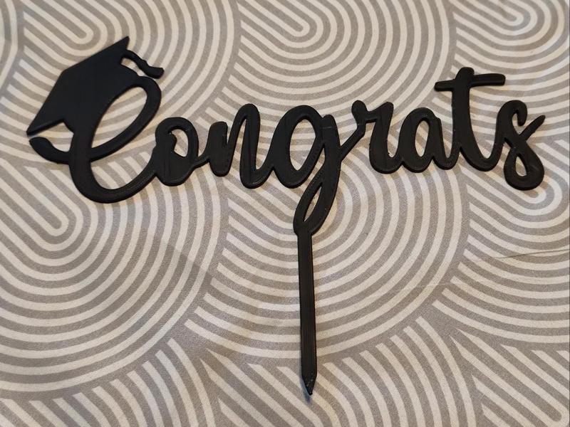 Congratulations cake topper