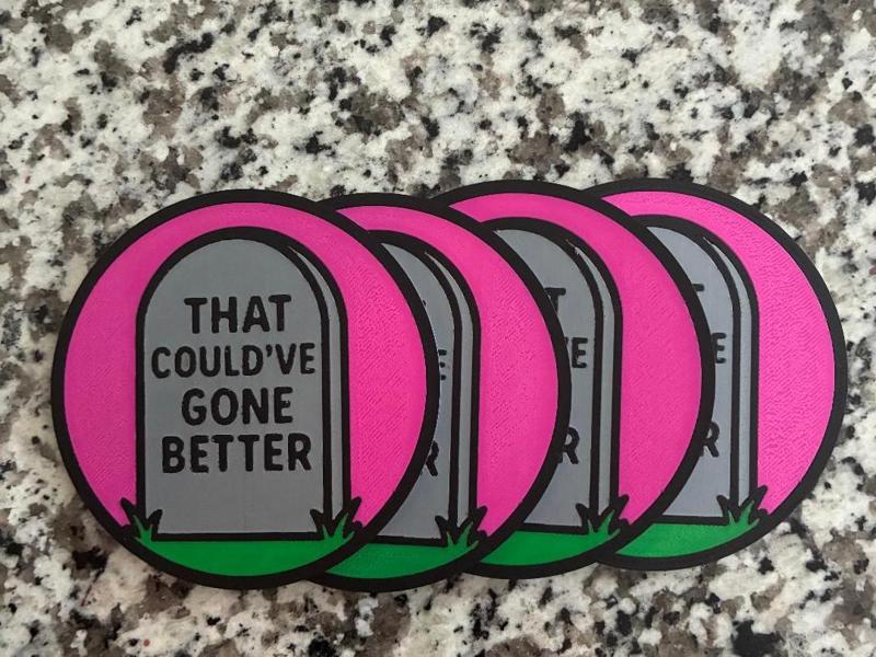 Halloween funny coasters tombstone