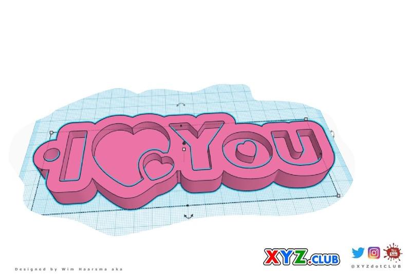 Special - Valentine's Day - I Love You - Keychain - Singlecolor - Design