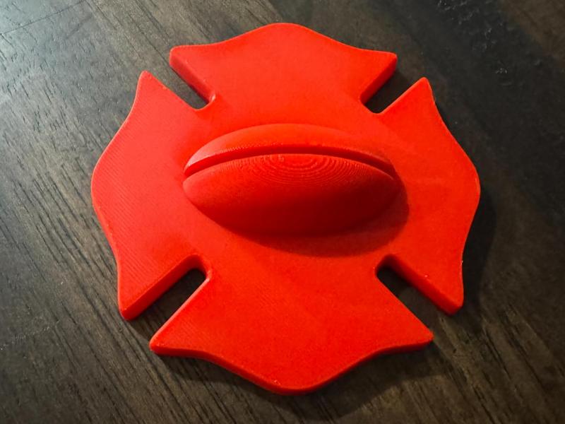 Taylor's Tins Firefighter Helmet Shield Display