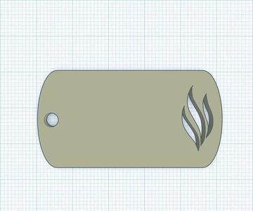 Customizable dog tag with Seagrave logo