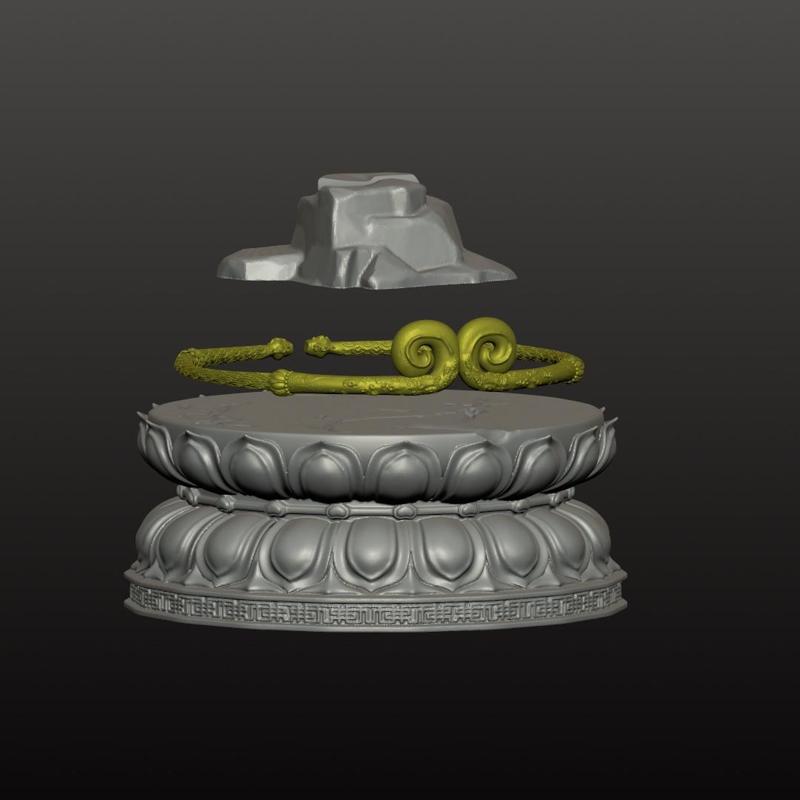 Black Myth Wukong toy lotus base : 3 additional files