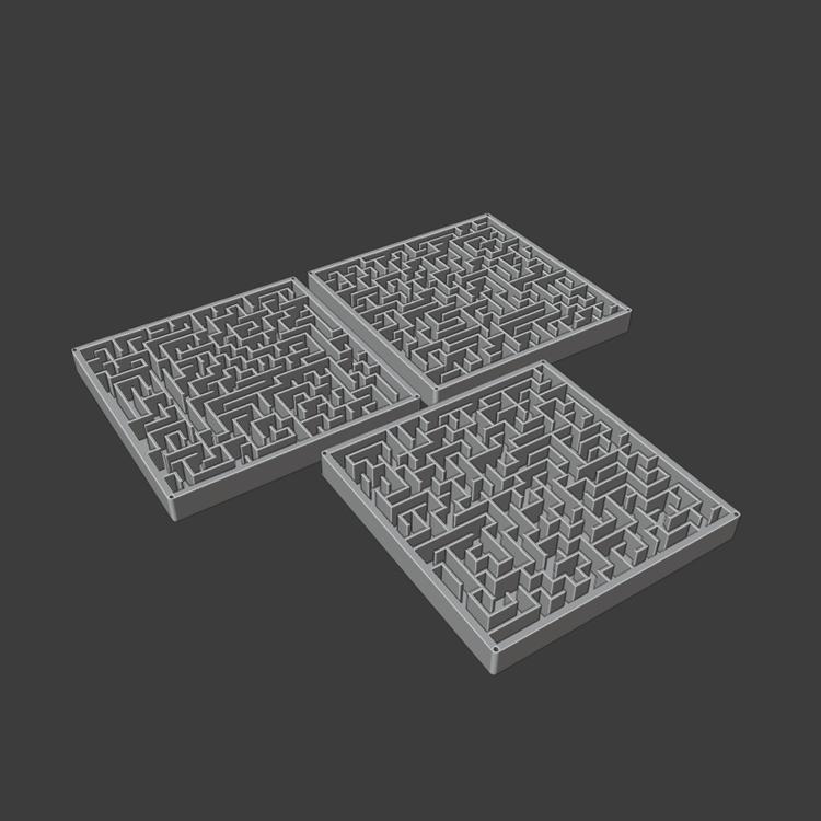 Ball In A Maze - Set Of 3 - Easy, Medium, Hard - Approximately 10X10cm