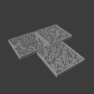 Ball In A Maze - Set Of 3 - Easy, Medium, Hard - Approximately 10X10cm