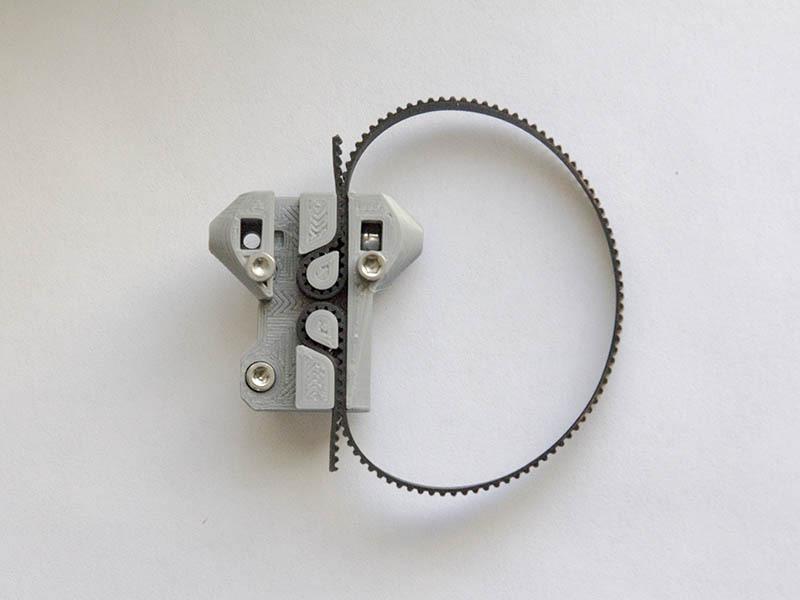 Remix of Self locking Kossel mini carriage with Variable Beltway Width