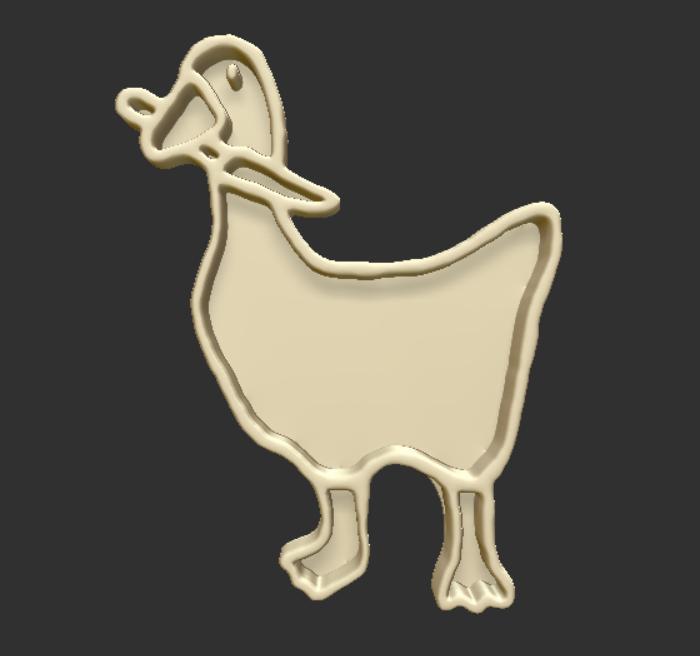 Meme duck with knife- peace was never an option cookie cutter