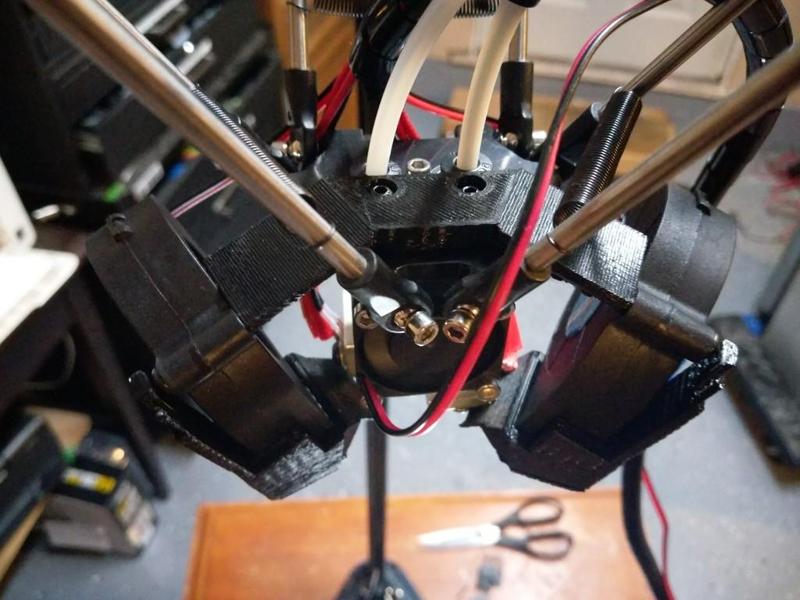 HE3D K280 Dual Fan Mount for Dual Extruder