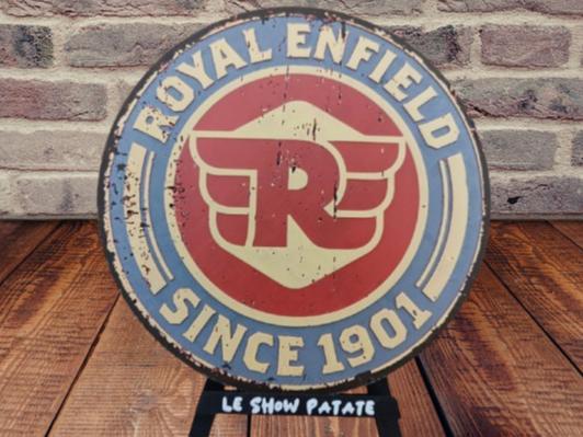 Plaque Vintage Royal Enfield hueforge