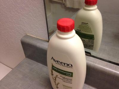 Threaded cap for Aveeno lotion bottle