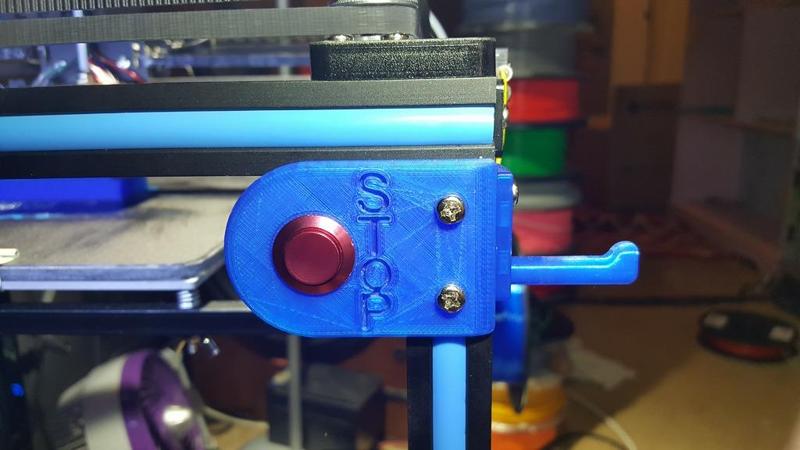 TronXY X5S 16mm E-Stop Button Mount