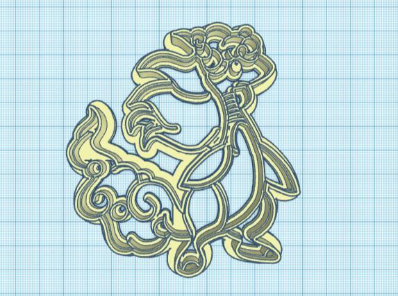 Pokemon: Mega Ampharos Cookie Cutter