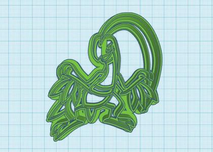 Pokemon: Grovyle Cookie Cutter