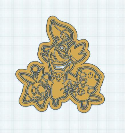 Pokemon: Gen 5 Starters Cookie Cutter