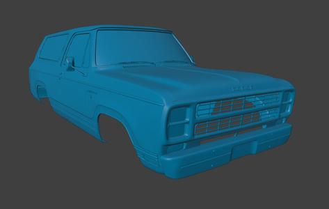 RC BODY 1979 RAMCHARGER DODGE 1/10 3D PRINT STL