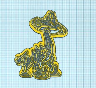 Pokemon: Raging Bolt Cookie Cutter