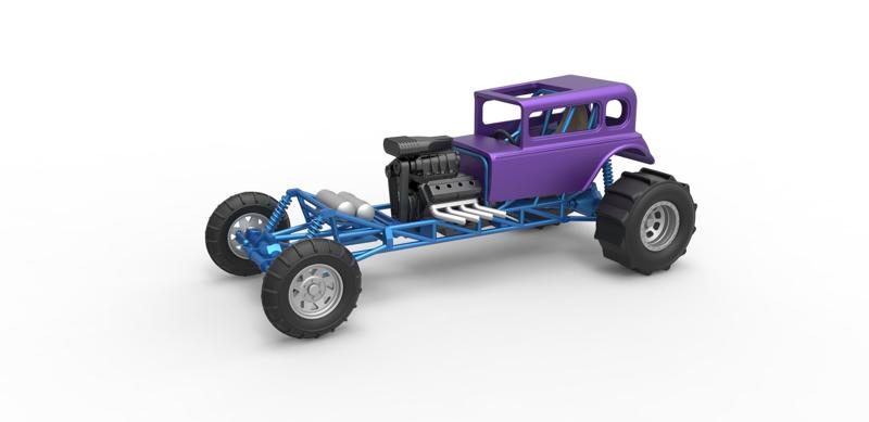 Diecast Mud dragster Hot Rod Scale 1 to 25