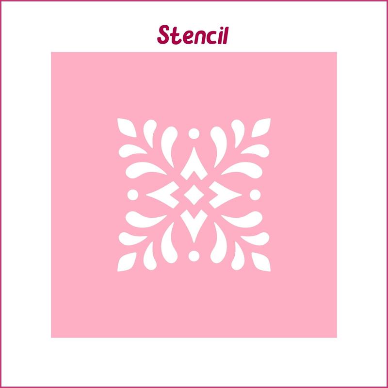 Tile Stencil – STL 3D Print files, SVG Cutting files. T04