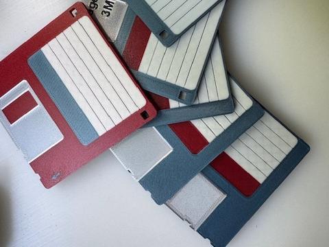 Retro Floppy Disk Coasters – Multicolor Nostalgia
