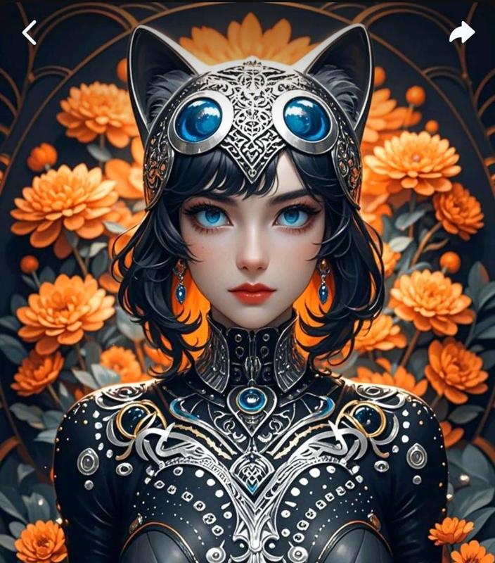 Klimt's Ebony Felina