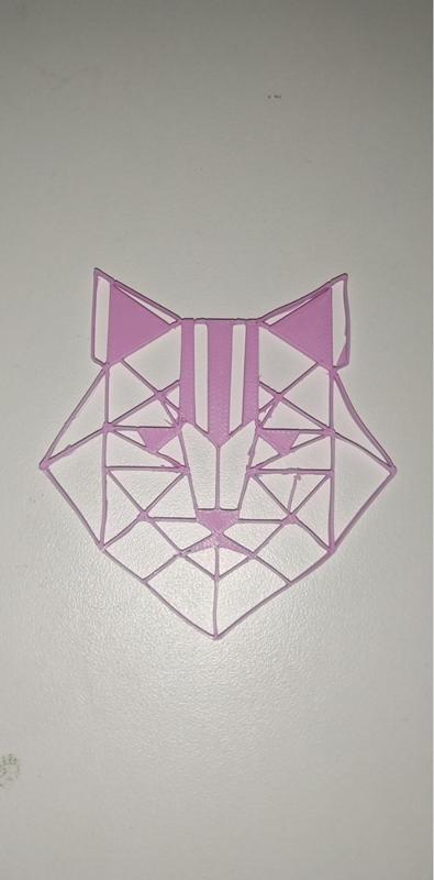 Wall art - 2D line art - Cat