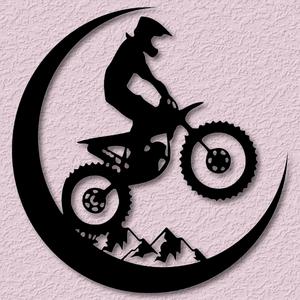 Motorcycle wall art mountain bike wall decor 2d art