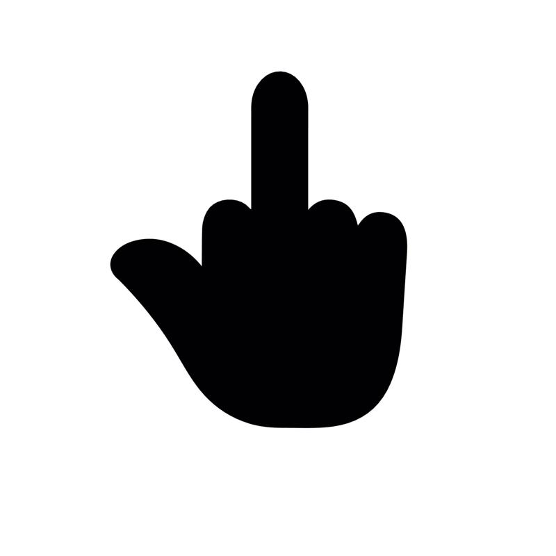 Handgrip for motorcycle handlebars finger vulgar