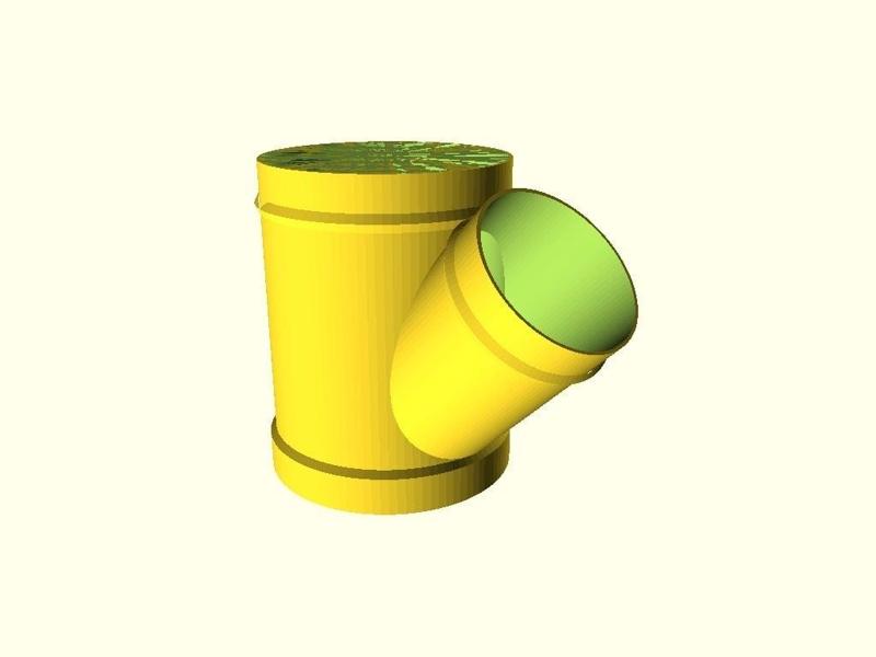 customizable angled tube connector