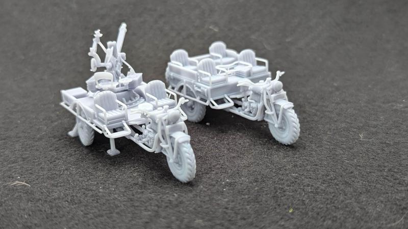 Tricycle FN Tricar T3 + version with Browning 13.2mm AA gun (Belgium, WW2)