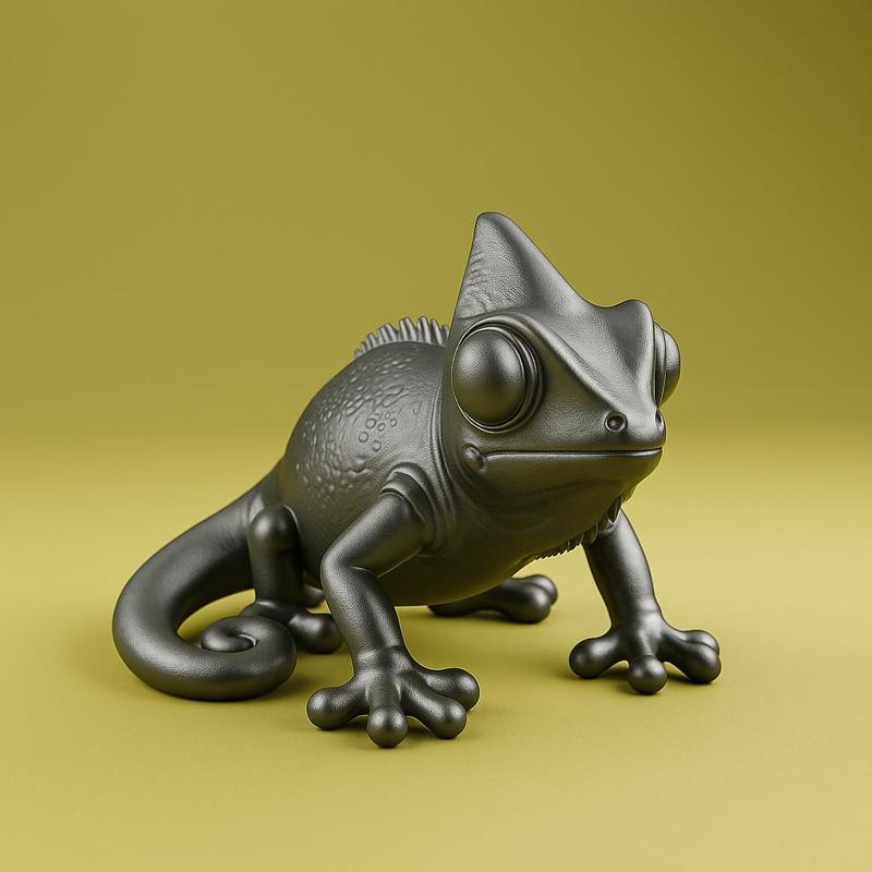 Chameleon Figurine - 3D Printable Animal Model