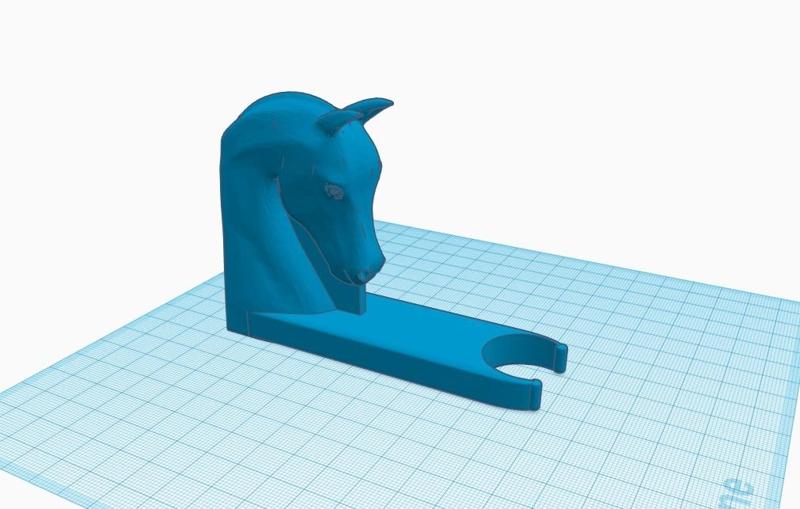 Hobbyhorse wall-mount holder