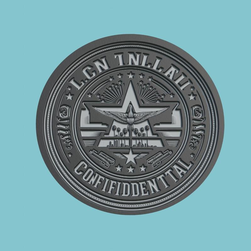 L.A. Confidential Movie Medallion  L.A. Confidential 3d  Model Stl Obj