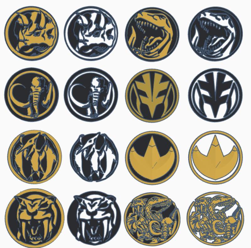 Mighty Morphin Power Rangers Crests/Coins/Decals