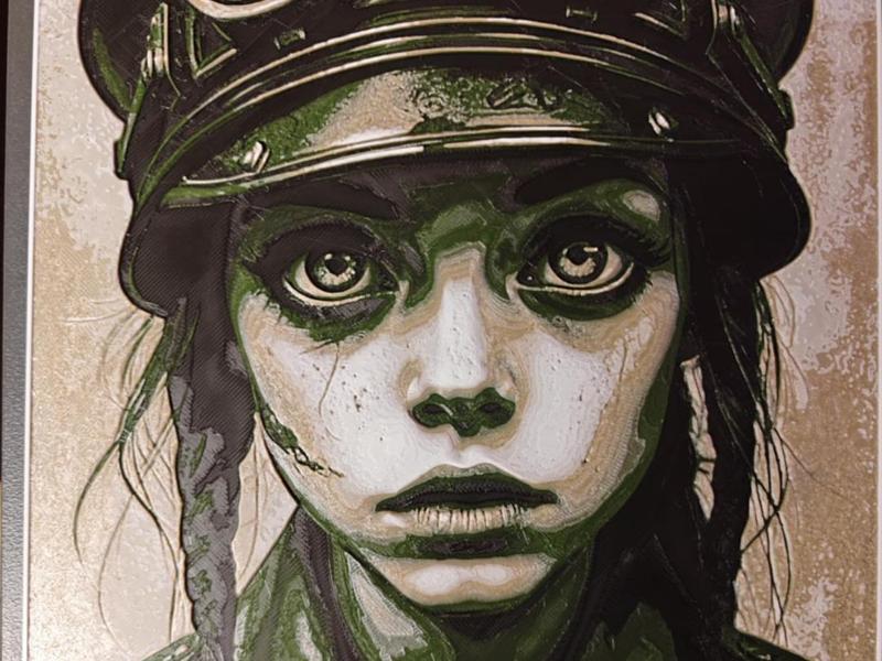 Hueforge millitary girl