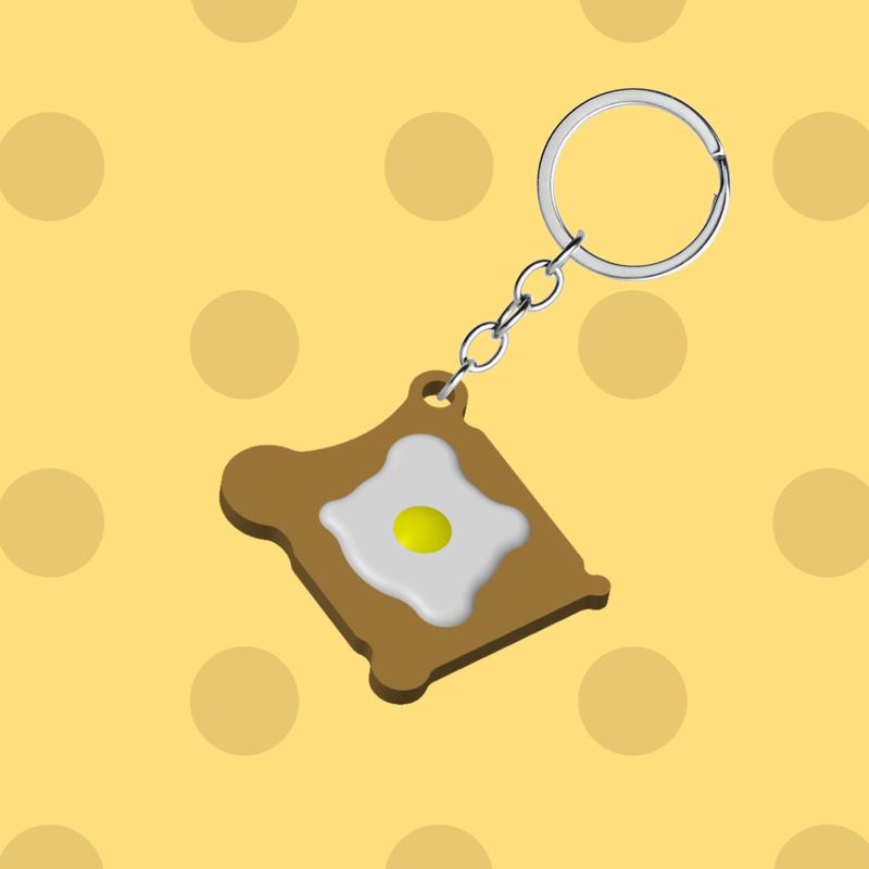 🥪 Toast slice keychain STL🔑